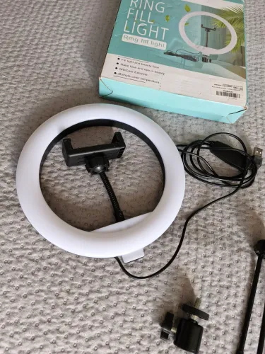 Luz para gravar vídeos + suporte celular + tripé de mesa