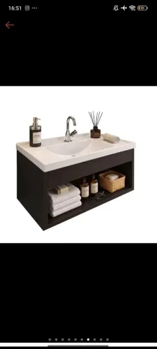 Gabiente 60cmem Mdf Acompanha Pia Lavabo Banheiro 