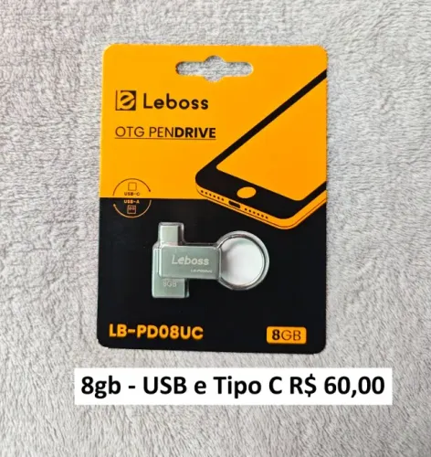 pendrive novos 8gb 50,00 / 128gb R$ 110,00