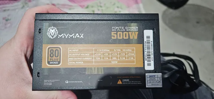 Fonte gamer MyMax 500w 80 plus bronze