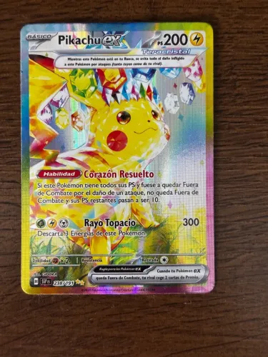 Carta Pikachu Ex 238/191 Teracristal