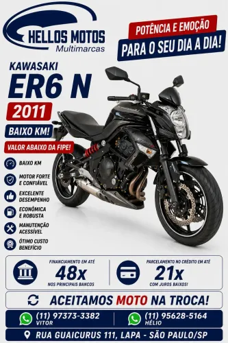 Motos Kawasaki ER-6N - Utinga, Santo André - São Paulo
