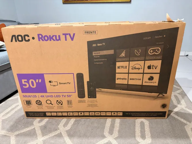 TV 50 polegadas 4K UHD LED NA CAIXA ZERADA