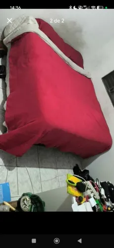 PRA SAIR HJ Cama box com colchão queen size