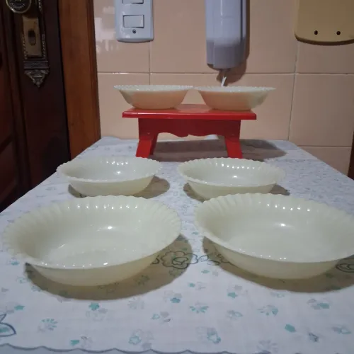 Tigela colorex sobremesas 6 peças, conservadas.