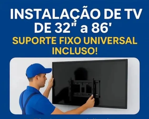 Suporte de TV já instalado