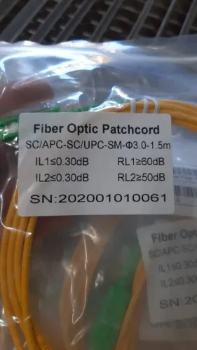 KITS 100 - CORDÕES OPTICOS - APC / APC - APC / UPC - HÍBRIDOS