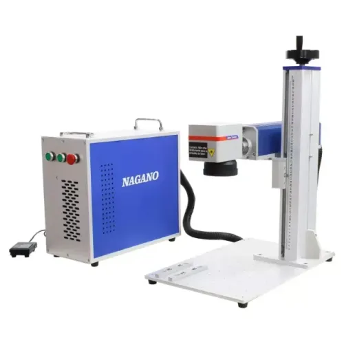 (Fiber Portátil) Máquina de Gravação Laser Metais 30w com Entrada Eixo Rotativo BSL