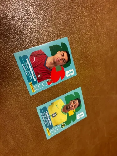 Figurinhas Vinícius jr. e Cristiano Ronaldo 