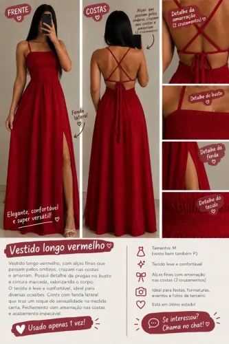 Vestido Longo Vermelho ?