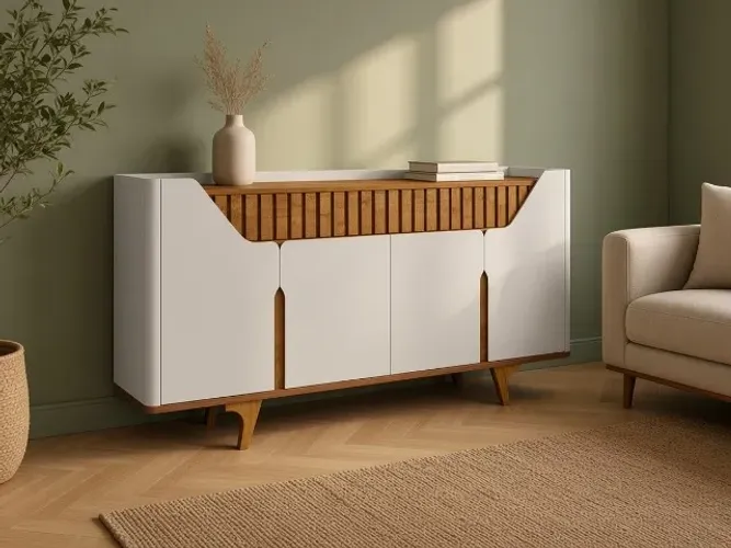 Aparador Buffet Danúbio 1,80m Ripado (NOVO A PRONTA ENTREGA)