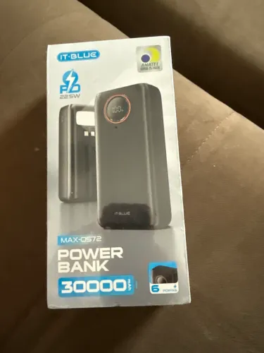 Carregador Portátil Power Bank 30.000mAh 22.5W da IT-BLUE, modelo MAX-0572.