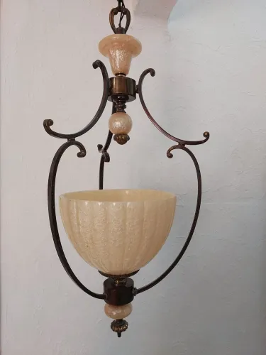 Lustre de alabastro pendente