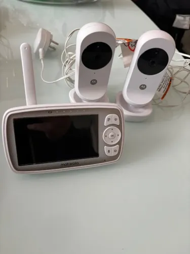 babá eletrônica motorola ease44 c/ 2 câmeras e modo noturno