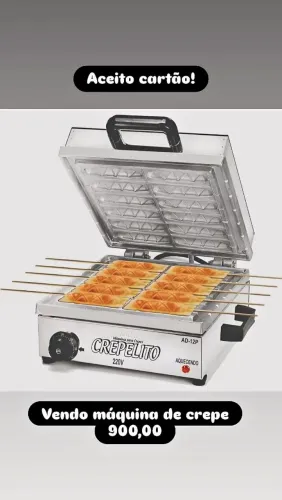 Vendo máquina de crepe suíço