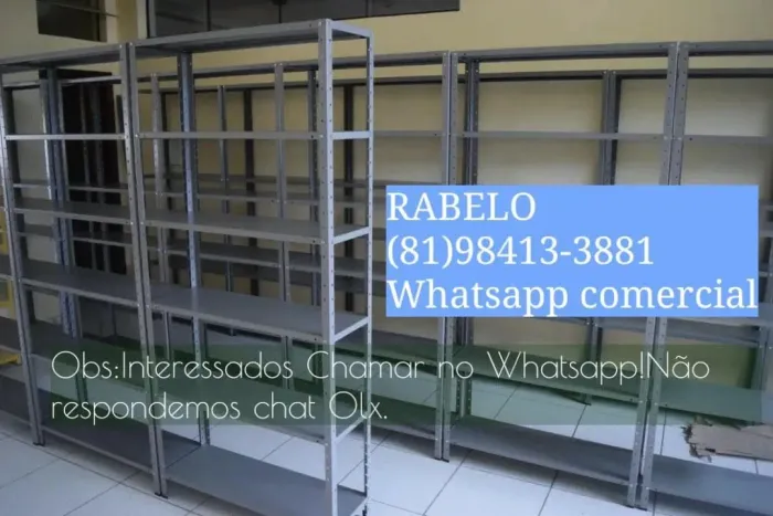 Estante reforçada com 6 bandejas para escritório,almoxarife, estoque e residência