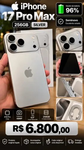 IPHONE 17 PROMAX 265 SILVER