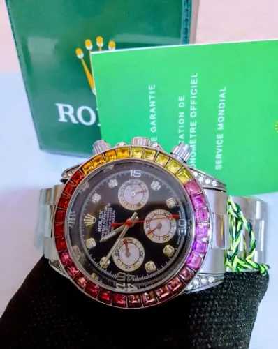 Rolex Relógio de Luxo todo em aço inoxidável 