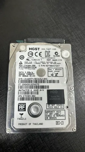 HD 500GB HGST 7200RPM SATA (Notebook) - Testado e Funcionando