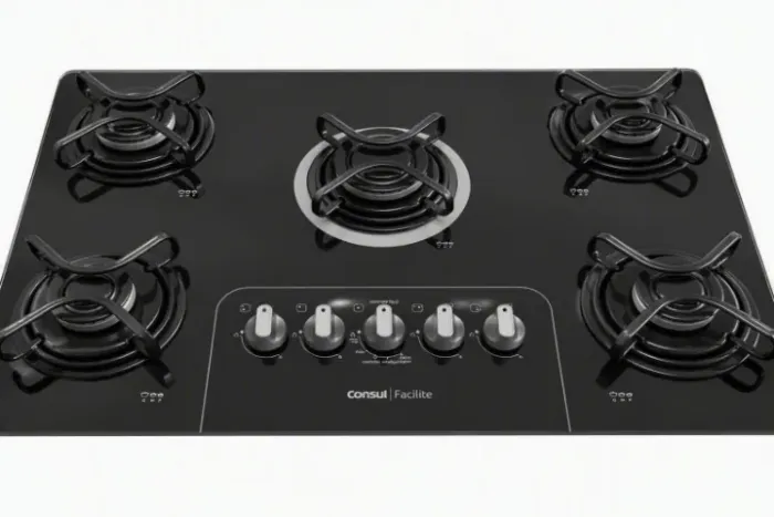 Cooktop 5 Bocas A Gás Preto Consul Facilite Usado (Usado)