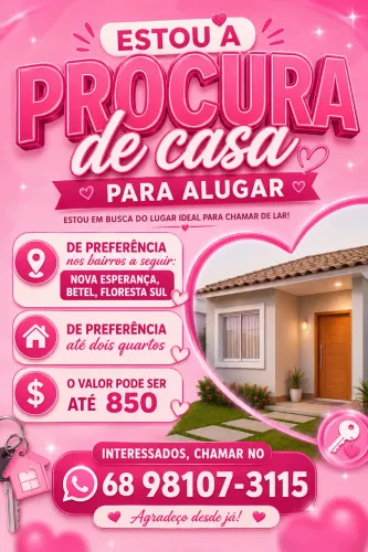 Estou a procura de casa para alugar