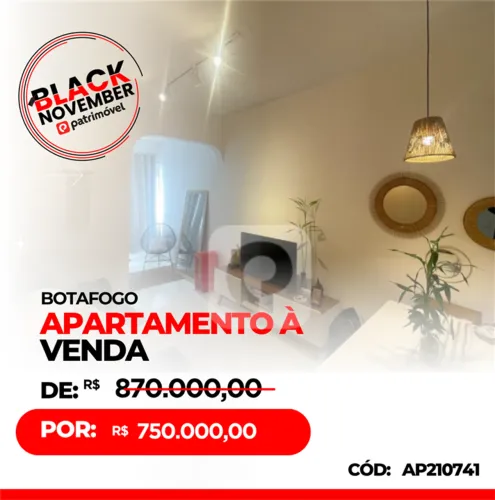 Botafogo Apartamento 2 Quartos com dependência, 63M2