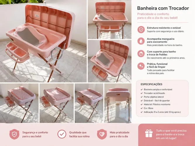 Banheira Rosa Burigotto - Millenia
