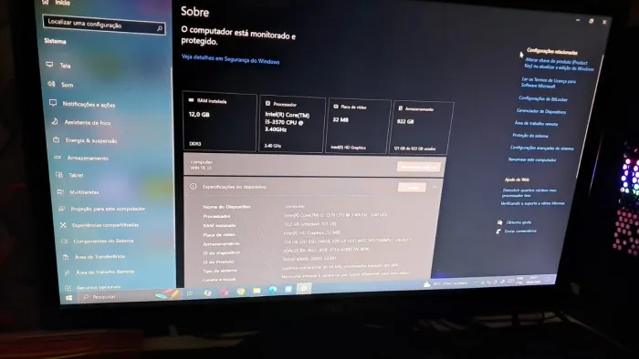 Computador de mesa excelente.