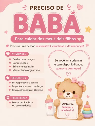 Precisa de babá