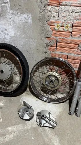Roda raiada cg160 Bengala Sistema do freio Tudo original Honda