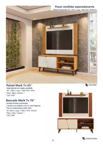 Painel Mark Tv 65 + Bancada Mark Tv 70? 1.50m