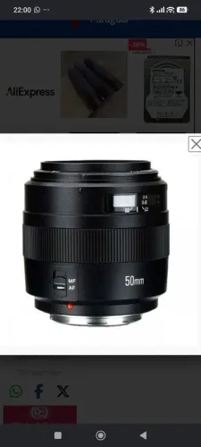 Canon<br>Lente Yongnuo YN50MM F1.4 Canon