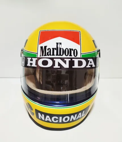 Capacete Ayrton Senna Escala 1:1 Decorativo