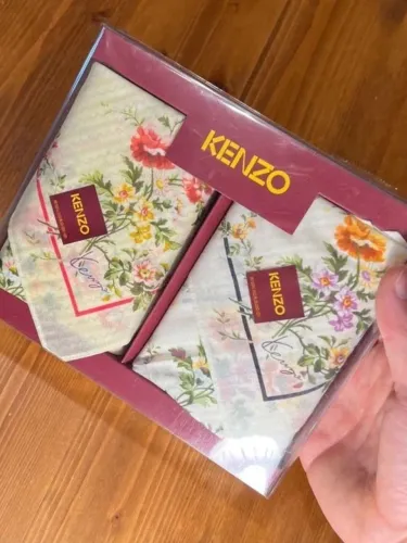 kit 2 lenços kenzo floral caixa original presente 100% original