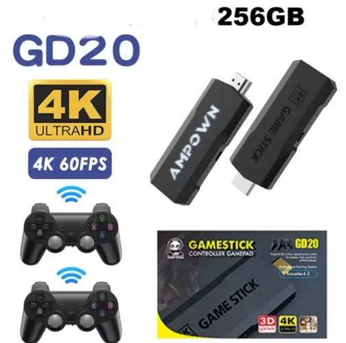 Game stick GD20 original Ampown Emuelec 4.6  2 controles Wi-Fi -SD SanDisk  256gb . NOVO  