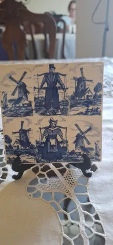 Azulejo decorativo inglês - 11x11 cm