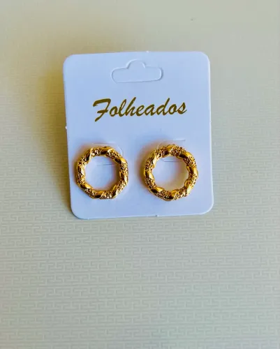 Brincos Folheados novos