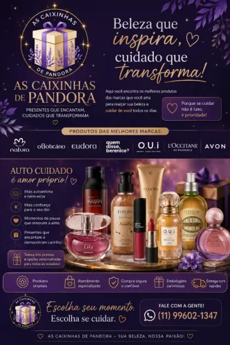 Perfumes e cosméticos de diversas marcas