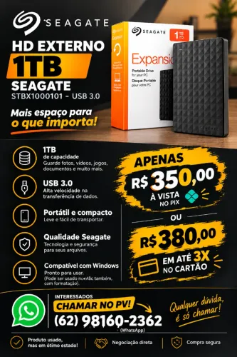 HD Externo Seagate 1 Tb