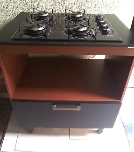 Balcão para Cooktop + Fogão Cooktop 4 bocas ITATIAIA