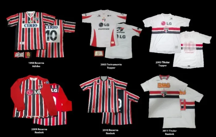 Coleção Kit Camisas Jaquetas São Paulo Futebol Clube SPFC Tricolor