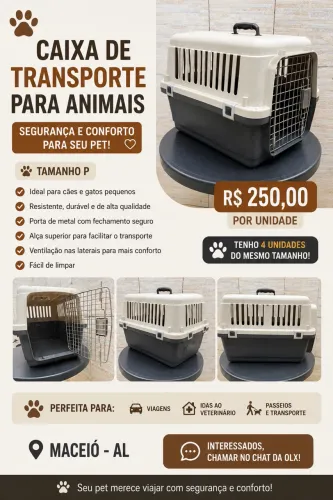 Caixa de transporte para animais