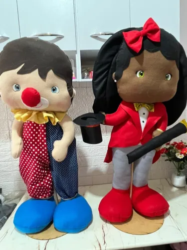 Totem de Chão Tema Circo - Mágica e Palhaço