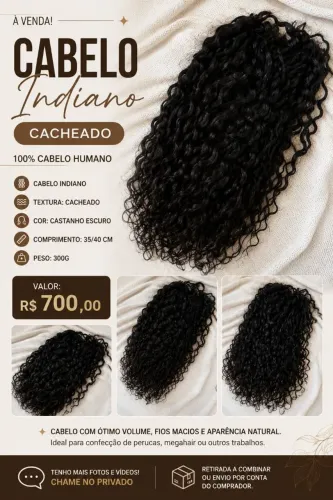 Cabelo Indiano Cacheado - 300g