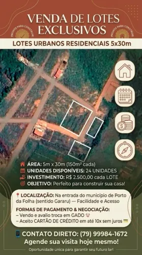 Terreno em porto da folha