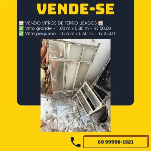 VITRÔS DE FERRO USADOS 