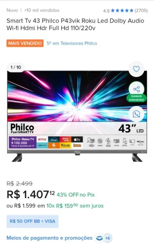 Smart TV Philco 43