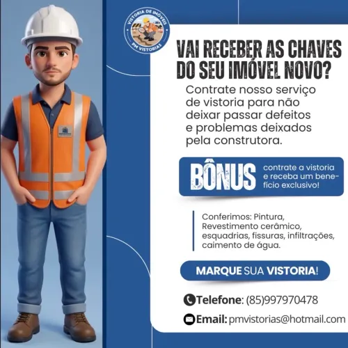 VISTORIA DE RECEBIMENTO DE IMÓVEIS NOVOS.