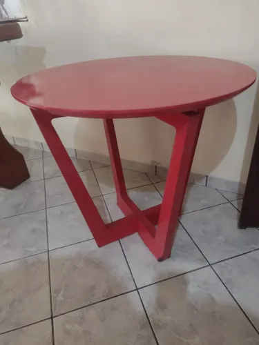 Mesa para decoração de ambiente redonda