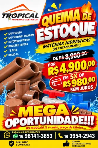 ESTOQUE DE MATERIAIS HIDRAULICOS